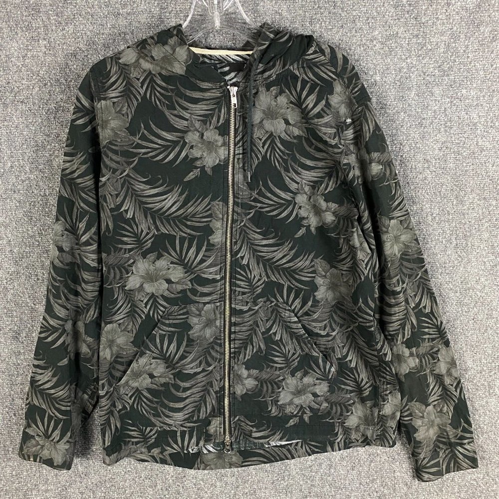 Azul by Moussy Hoodie Men's Medium Full Zip Hawaiian Adults Drawstring M